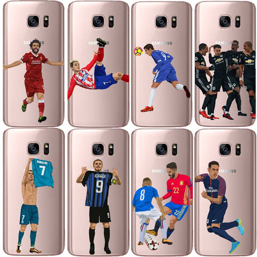 Football Star soft TPU Case Cover For Samsung A3 A5 A7 2016/2017 J3 J5 J7