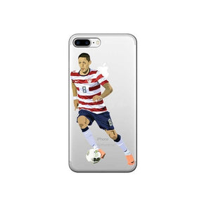 Soccer Star Ronaldo Neymar Salah Phone Cases Coque For iPhone X 5S SE 6 6S 7 8 Plus Soft silicone TPU