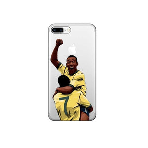 Soccer Star Ronaldo Neymar Salah Phone Cases Coque For iPhone X 5S SE 6 6S 7 8 Plus Soft silicone TPU