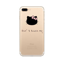 Load image into Gallery viewer, iPhone 6 XR XS MAX 6 Plus 5  SE 7 7 Plus Transparent hard plastic Phone hello kitty shell