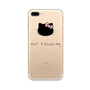 iPhone 6 XR XS MAX 6 Plus 5  SE 7 7 Plus Transparent hard plastic Phone hello kitty shell