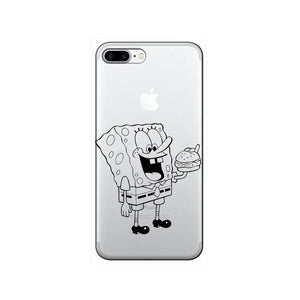 iPhone 7 8 6 6s Plus XR XS Max back cover SpongeBob Patrick Star Phone case capa fundas