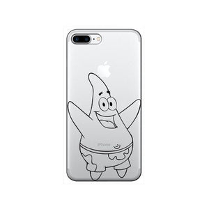 iPhone 7 8 6 6s Plus XR XS Max back cover SpongeBob Patrick Star Phone case capa fundas