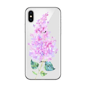 iphone 5 5S 6S  XR XS MaxPLUS X  XR XS Max 8 Back Cover Colorful Flowers Leaf Cartoon Cases