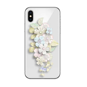 iphone 5 5S 6S  XR XS MaxPLUS X  XR XS Max 8 Back Cover Colorful Flowers Leaf Cartoon Cases