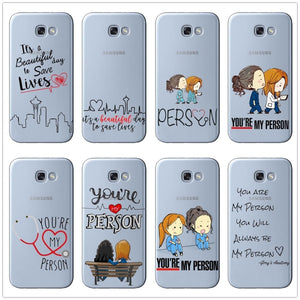 You're My Person Greys Anatomy Coque soft Silicone Phone Case Cover For Samsung Galaxy A6 A7 A8 2018 PLUS J6 J8 2018