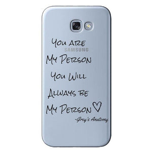 You're My Person Greys Anatomy Coque soft Silicone Phone Case Cover For Samsung Galaxy A6 A7 A8 2018 PLUS J6 J8 2018