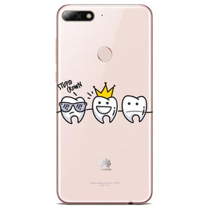 Tooth Cases Cover For Huawei P8 P9 P10 P20L P10 P20Plus