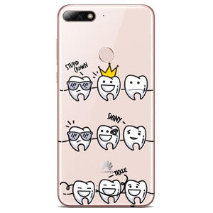 Tooth Cases Cover For Huawei P8 P9 P10 P20L P10 P20Plus