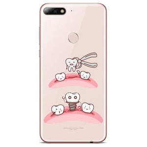 Tooth Cases Cover For Huawei P8 P9 P10 P20L P10 P20Plus