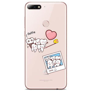 Tooth Cases Cover For Huawei P8 P9 P10 P20L P10 P20Plus