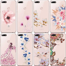 Load image into Gallery viewer, Silicon Phone Case For Huawei P8 P9 P9LITE  Rose Floral Leaves Cases For P10 P20L P10 P20Plus