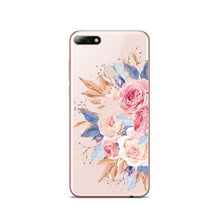 Load image into Gallery viewer, Silicon Phone Case For Huawei P8 P9 P9LITE  Rose Floral Leaves Cases For P10 P20L P10 P20Plus