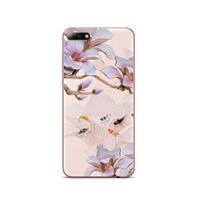 Load image into Gallery viewer, Silicon Phone Case For Huawei P8 P9 P9LITE  Rose Floral Leaves Cases For P10 P20L P10 P20Plus