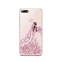 Load image into Gallery viewer, Silicon Phone Case For Huawei P8 P9 P9LITE  Rose Floral Leaves Cases For P10 P20L P10 P20Plus