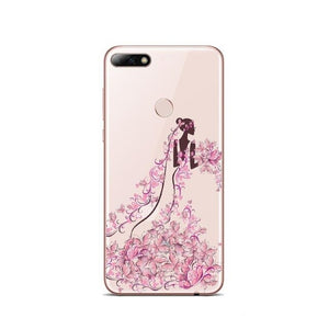 Silicon Phone Case For Huawei P8 P9 P9LITE  Rose Floral Leaves Cases For P10 P20L P10 P20Plus